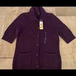 Chaps by Ralph Lauren short sleeve purple sweater